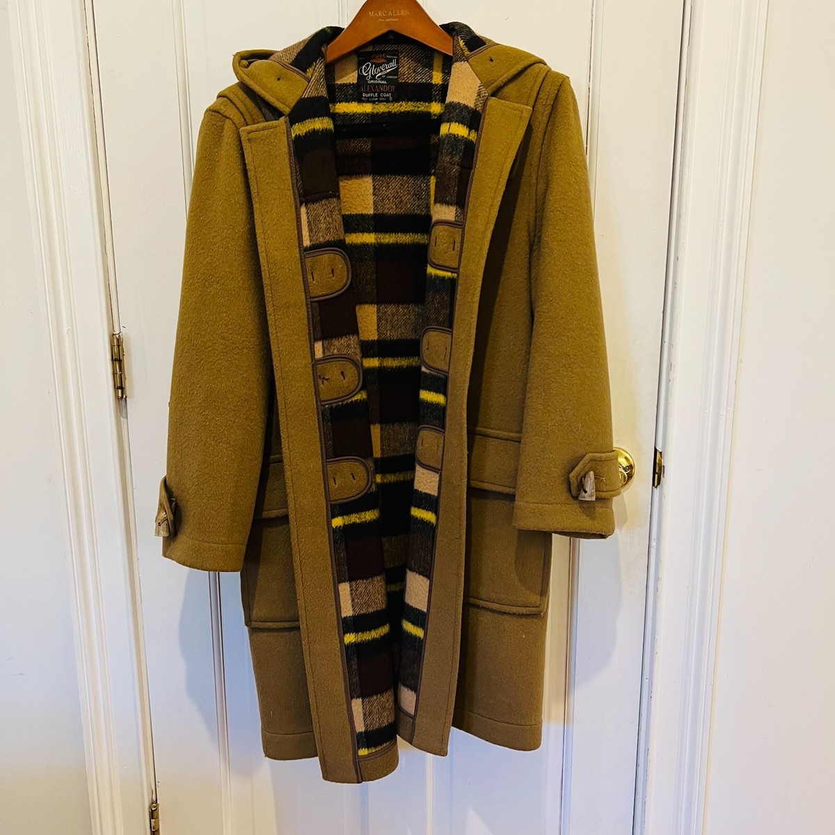 Vintage Gloverall Duffle Wool Trench Coat Toggle Jacket Made