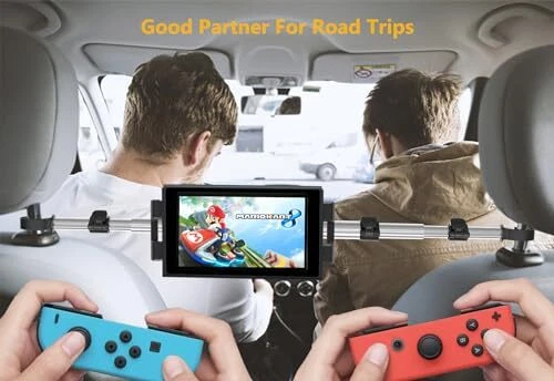 Car Headrest Tablet Mount, Car Backseat Tablet Holder for Kids Silver - Image 4 of 4