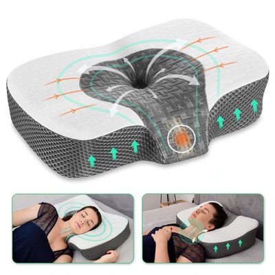 Orthopädisches Kissen aus Memory Foam Kopfkissen Nackenschmerzen Schlafkissen...