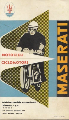 Moto Maserati 1958 Reprint vom Originalprospekt 50,75,125,160,250 cc brochure - Bild 1 von 4