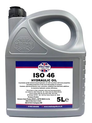 WESTWAY LUBRICANTS LTD Hydraulic Oil HLP 46 / VG46 High Grade 5 Litres ISO 46 DIN 51524