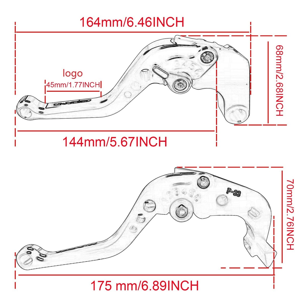 For 2005-2006 Kawasaki Ninja ZX6R ZX636 Aluminum Short Clutch Hand