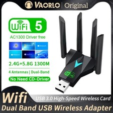 USB 3.0 Wireless WIFI Adapter 1300Mbps Long Range Dongle Dual Band 5Ghz Network