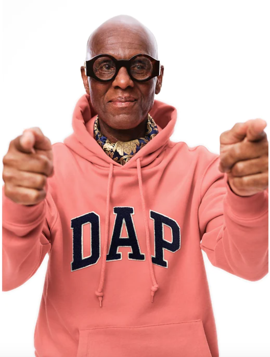 NEW Dapper Dan GAP Arch Logo DAP Hoodie Orange Coral Sunrise s m l