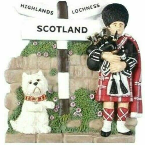 Scottish Fridge Magnet Scotland Westie Highland Piper Loch Ness Souvenir Gift