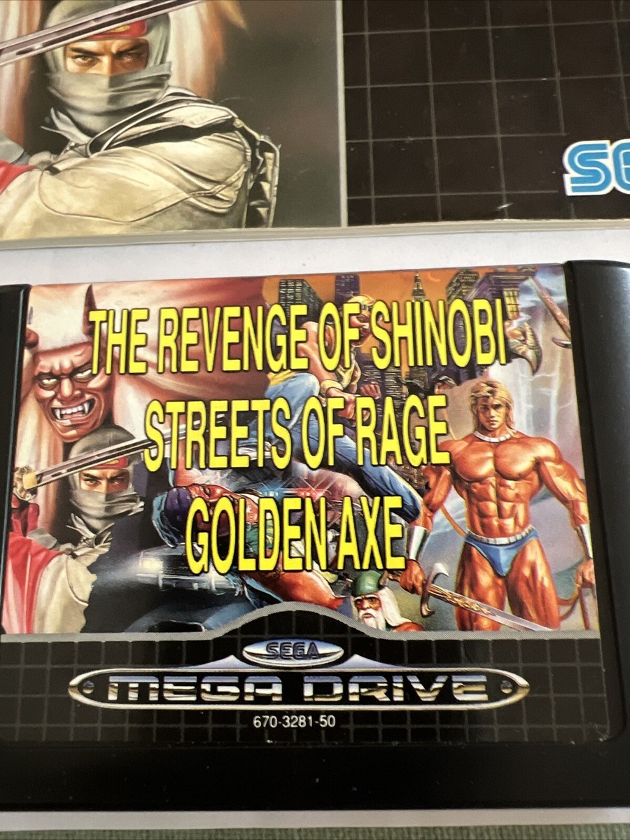 3 Game Box Set Golden Axe Streets Of Rage Shinobi For Sega Mega | eBay
