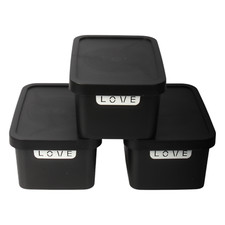 Jolie Max (Pack of 3) 7.5L Storage Box with Lid. Lidded Basket Container.