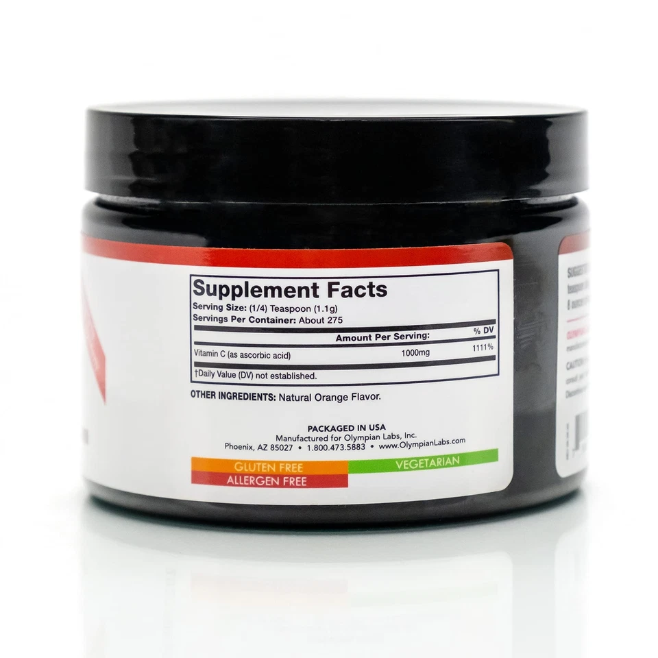 Polvo concentrado de vitamina C Olympian Labs 1000 mg 275 porciones sistema inmunológico... Foto 2 de 4