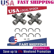 2Pc Premium Driveshaft Universal Joint Front Rear Moog 534G 6