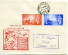1948 CHANNEL ISLANDS LIBERATION GREAT BRITAIN GEORGE 6th ILLUS. FDC GUERNSEY CDS