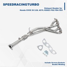 Stainless Steel Exhaust Manifold Header For 06-11 Honda Civic Si 2.0l Fg2 Fa5 Stainless Steel Exhaust Manifold Header For 06-11 Honda Civic Si 2.0l Fg2 Fa5