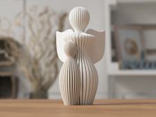 Guardian Angel with Child Statue – Two Sizes, Modern Art Figurine (SAB-0022)
