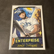 2026 Topps Heritage Junior Caminero Tampa Bay Rays The Enterprise Insert