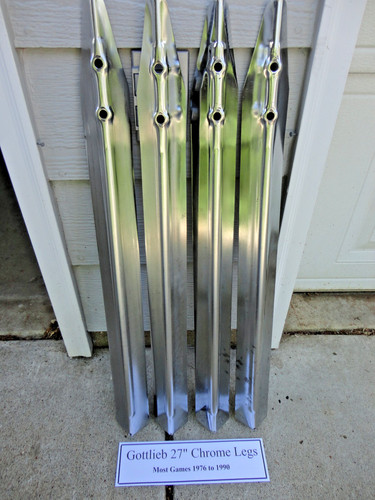 27" Chrome Pinball Legs, Fits Many Gottlieb Pinball Games From 1976 to 1990 #1
