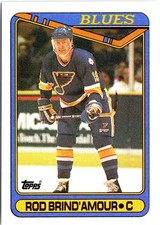 Rod Brind'Amour 1990-91 Topps #332 Rookie St. Louis Blues