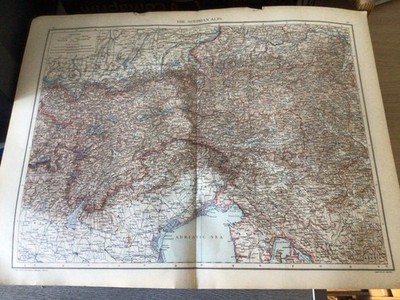 Map Of The Austrian Alps- Atlas Publishing Co-  c. 1890 s Colour Map