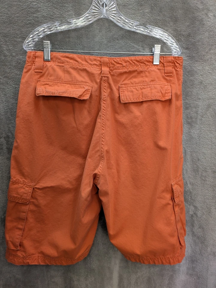 Pantalones Cortos Carga Para Hombre 33 Naranja Informal Ripstop Foto 4 de 4