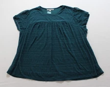 Daniel Rainn Women's Tessa Short Sleeve Crew Neck Knit Top BL1 Blue Size XL NWT