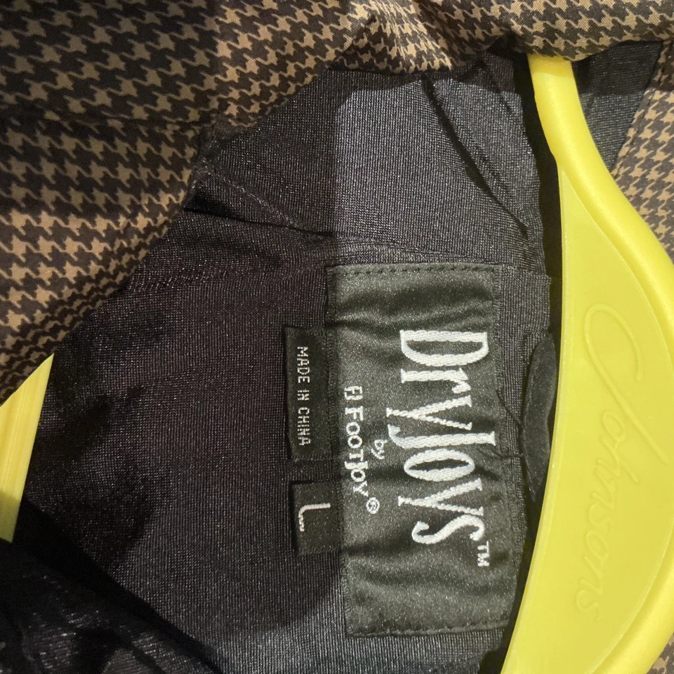 FootJoy Dryjoys Jacket Windbreaker Black / size Large Brown Full Zip Golf  - Image 3 of 4