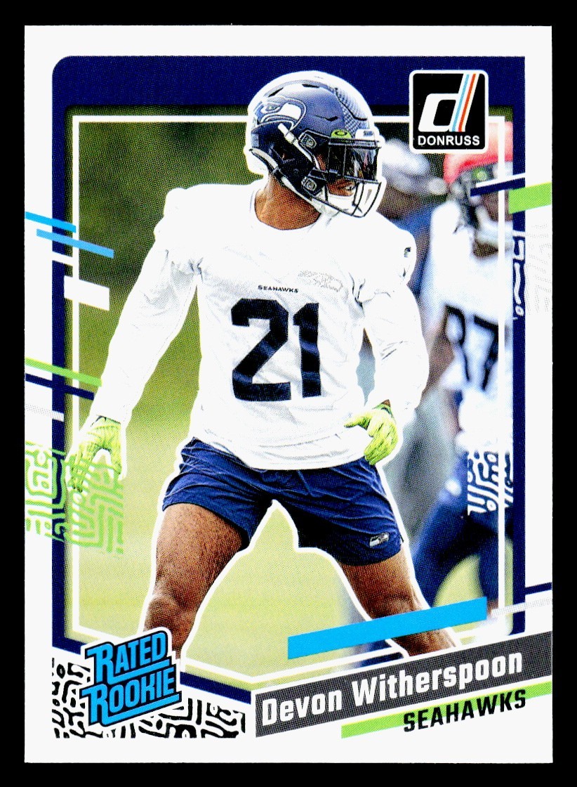 Devon Witherspoon 2023 Donruss Rated Rookie RC #389 Seattle Seahawks