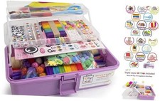 Purple Arts and Crafts Supplies Set - 1000 Pieces Giftable Craft Box for Kids