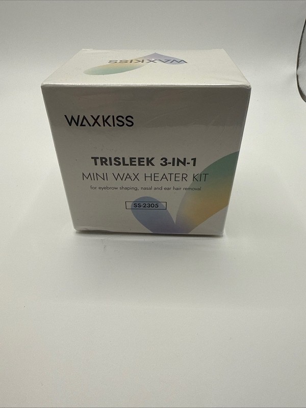 Waxkiss Trisleek 3-in-1 Mini Wax Heater Kit SS-2305 Eybrow Nasal Ear NIB