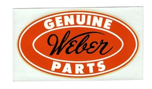 Genuine WEBER Parts Decal Sticker Vintage Unused hot rod Chicago decal company