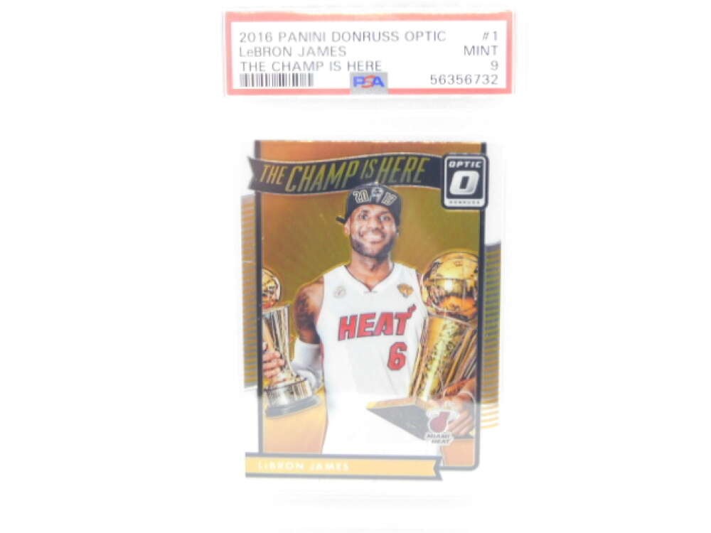 2016-17 Donruss Optic The Champ is Here #1 LeBron James Miami Heat PSA 9