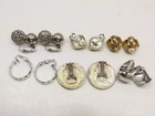 Vintage Earring Lot Clip On Silver Gold Tone Filigree Knotted Hoop + D6004 — photo 9