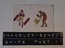 JB0048 INGEMAR JOHANSSON &amp; JOE LOUIS Rare 1986 Reyauca Venezuelan Boxing Card