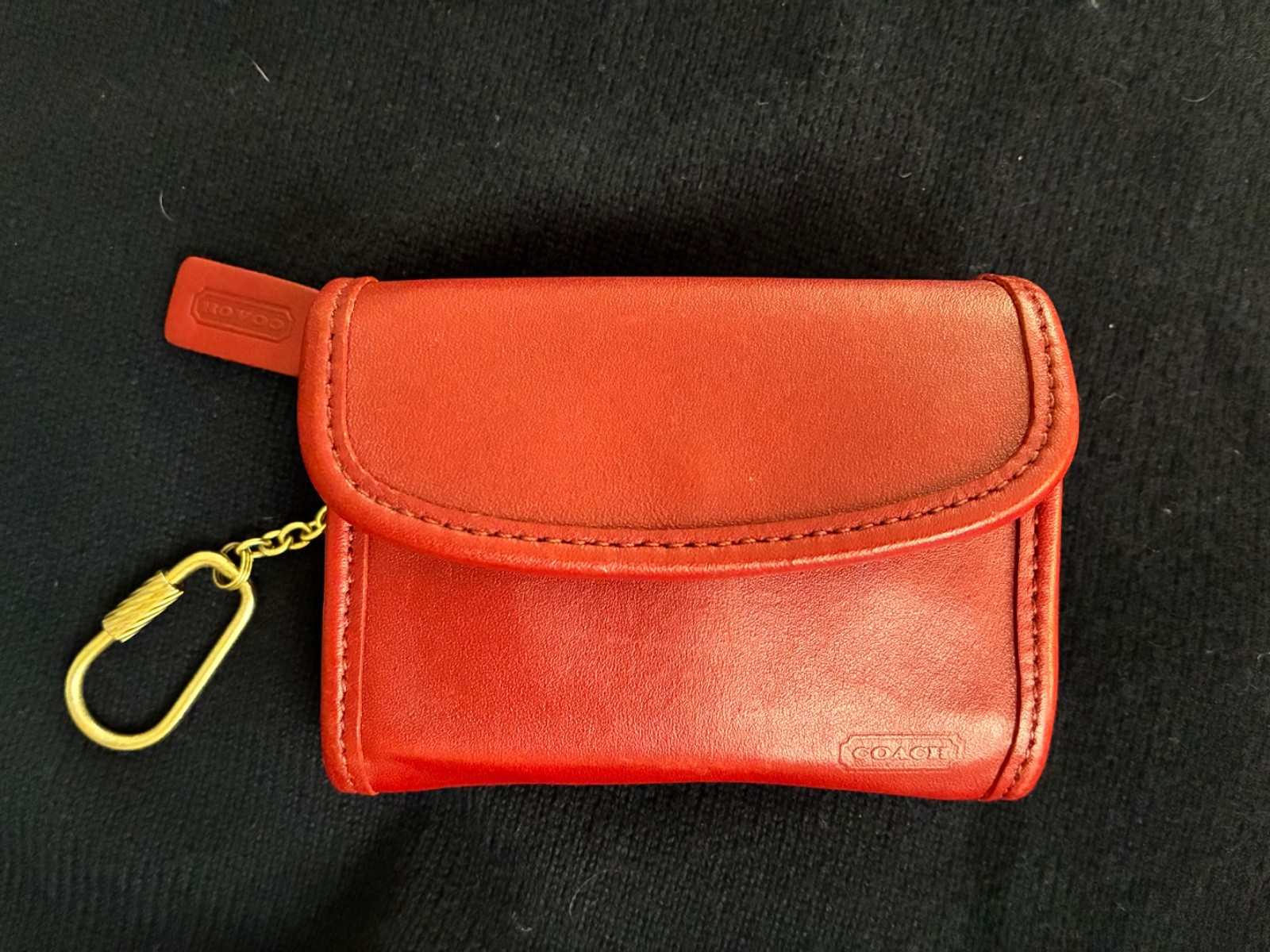 COACH VINTAGE RED LEATHER MULTI FUNCTION PURSE WA… - image 1
