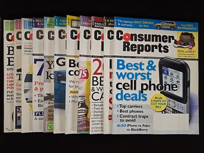 #ad Consumer Reports Magazine 2008 Lot of 11 Ratings Reviews News Reports Tech Cars $12.95