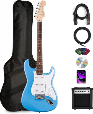 Fender Squier Stratocaster - California Blue Bundle with Amplifier, Gig Bag, Str