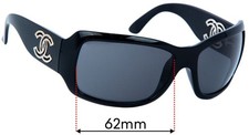 SFx Replacement Sunglass Lenses fits Chanel 6018 - 62mm Wide