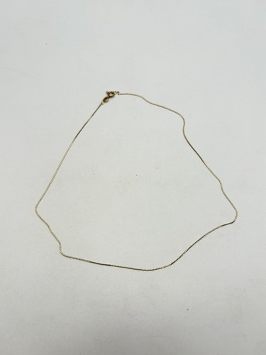 GOLD 14KT YELLOW GOLD ITALY 16" SERPENTINE CHAIN NECKLACE .67mm wide 1.39g - Picture 3 of 10