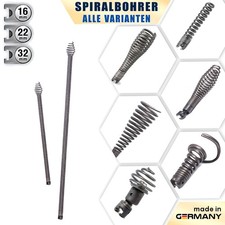 Spiralbohrer für TNUT Spiralen 16, 22, 32 mm Rohrreinigung, Abfluss Rohr Bohrer