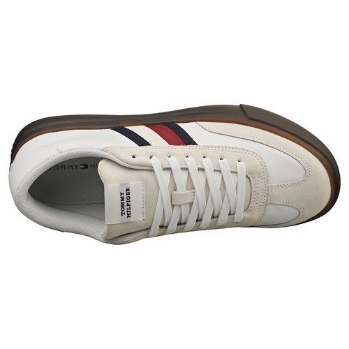 Tommy Hilfiger Cuff Set Terrace Uomo - Sneakers Casual Pelle Bianche - 44 EU - Foto 7 di 8