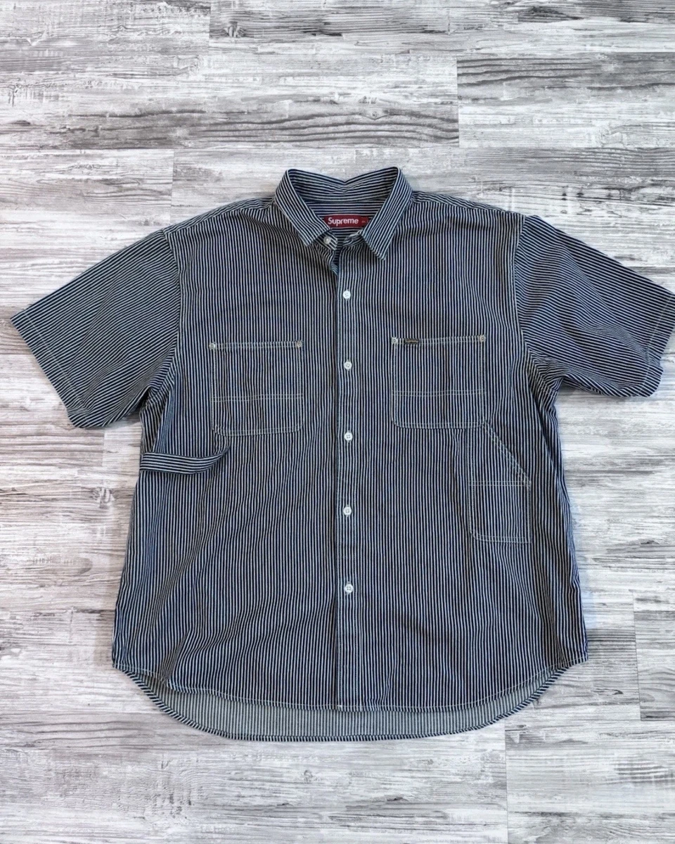Supreme Denim Regular Size Casual Button-Down Shirts for Men for