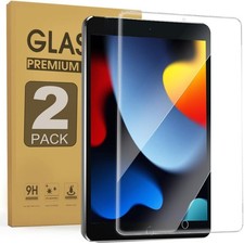 2 Pack Anti-Glare Tempered Glass Screen Protector for iPad 10.2 inch 9H Hardness