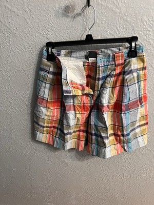 Vtg Liz Wear  Womens Pleated Shorts Size 4P Plaid