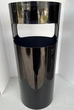 VTG KARTELL GINO COLOMBINI UMBRELLA STAND, BLACK PLASTIC DESIGN ITALY MCM