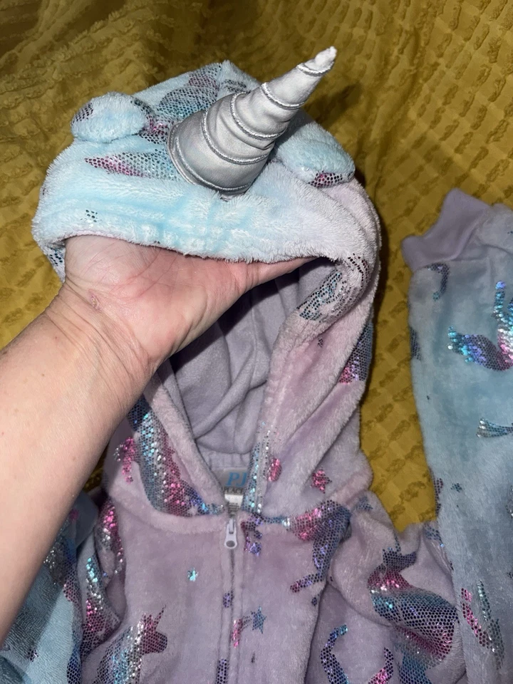 Fantasia de inverno quente pijama unicórnio feminino tamanho 10/12 - Imagem 4 de 4