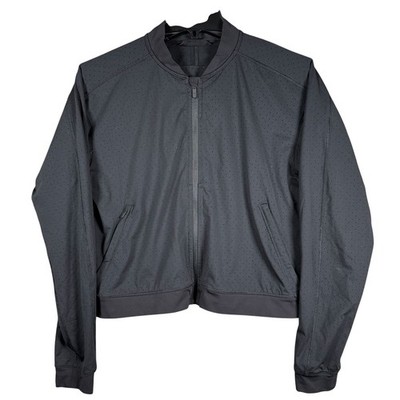 Lululemon Final Lap Jacket Women's Size 6 Black Vented Full Zip Performance Run