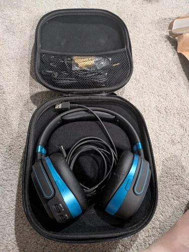 Audeze Mobius Over the Ear Wireless Gaming Headphones Black And Blue