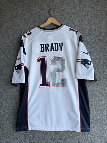 Vintage Nike Tom Brady New England Patriots White NFL Game Jersey L Men’s - Picture 6 of 9