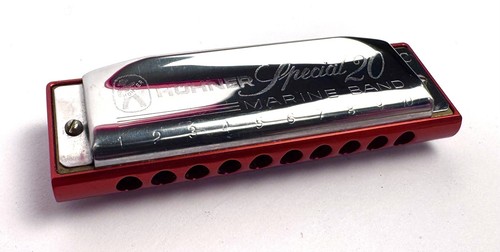Hohner Special 20 Marine Band Mundharmonika mit BluexLab rot eloxiertem Aluminiumkamm! - Bild 1 von 5