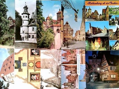 Rothenburg o.d.T., versch. Ansichten, 10 Ansichtkarten, gelaufen 1958-93, Konvol