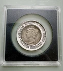 Neutron Irradiated Mercury Dime Silver Museum of Atomic Energy Metal W/ Holder