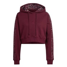 Adidas Originals Logo Hoodie Maroon/Cheatah Stripe Plus Size 3X