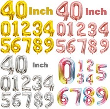 40 inch Large Number Balloon Foil Mylar Celebration Party Kids Birthday Wedding